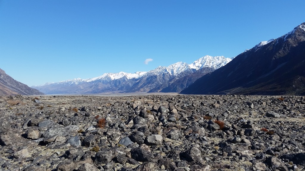 The land in parts of the valley looked almost Martian. 
