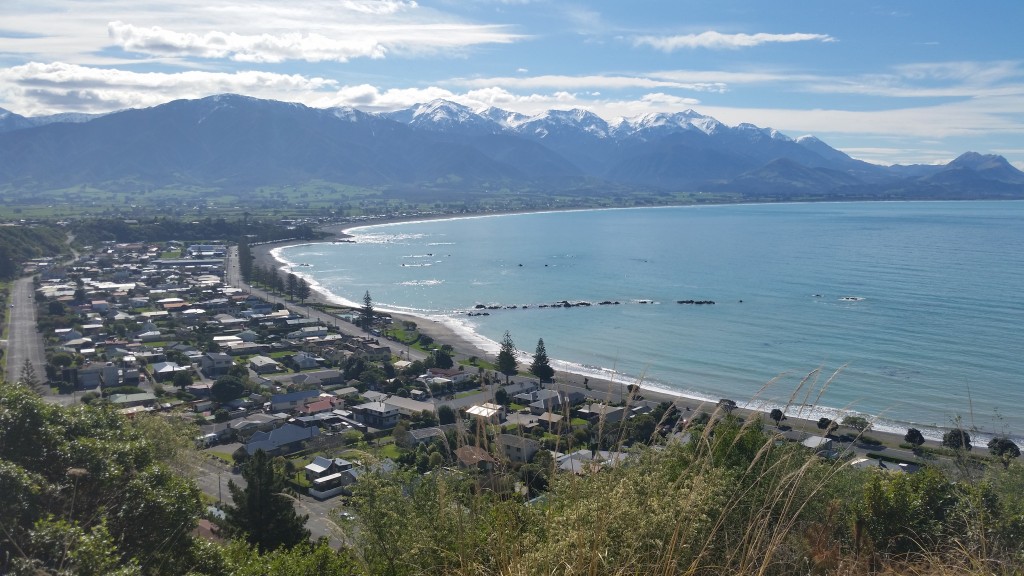 Overlooking the city of Kaikoura.