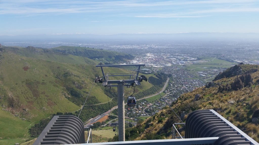 This is a gondala rail that drops you off on the other side of the mountain.
